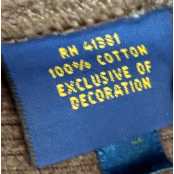 Polo Ralph Lauren Corduroy Pants Mens 34/32 Brown Straight Leg 100% Cotton - Picture 7 of 16